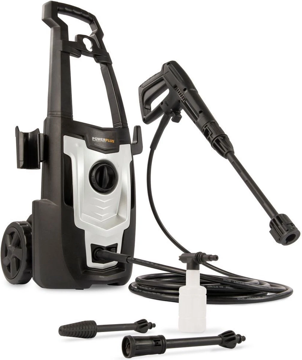 Powerplus POWXG90405 Hogedrukreiniger - 1400W - Max. 110 Bar - 390 L/h - Incl. 5m Slang En Accessoires - Excl. Terrasreiniger - Reiniger Voor Auto, Fiets En Meubelen
