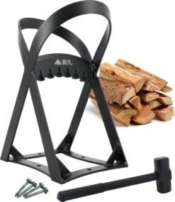 Lighted Lifestyle™| Houtklover Voor Aanmaakhout Incl. Kloofhamer - Houtsplijter - Houtkliever - Snel Haardhout - Gietijzer - Incl. Schroeven -Tuingereedschaps winkel 1040x1200