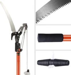 Gardebruk Takkenzaag Telescopisch - 2in1 Zaag & Snoeischaar - Oranje -Tuingereedschaps winkel 1137x1200
