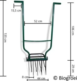 Biogroei® Ergonomische Woelvork - Spitvork - Met Verkruimelaar - Verlucht Je Bodem -Tuingereedschaps winkel 1143x1200 3