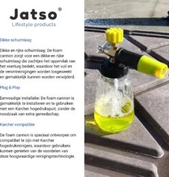 Jatso® Foam Cannon - Snow Foam - Foam Gun - Schuimlans - Foam Gun Auto - Foam Lance - Schuimsproeier - Snow Foam Cannon - Past Op Karcher K1 T/m K7 - Messing - Afneembaar Pistool 8 Jatso® Foam Cannon - Snow Foam - Foam Gun - Schuimlans - Foam Gun Auto - Foam Lance - Schuimsproeier - Snow Foam Cannon - Past Op Karcher K1 T/m K7 - Messing - Afneembaar Pistool -Tuingereedschaps winkel 1151x1200 2