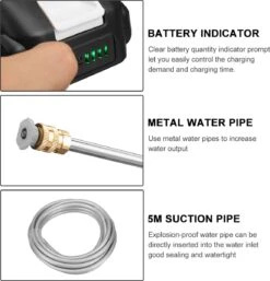 Merkloos Elektrische Accu-Hogedrukreiniger - 1.2mpa - Multifunctioneel Mondstuk - Draagbaar Oplaadbaar Snoerloos - Reinigingsspuitpistool - Met Rijke Accessoires - Voor Auto, Tuin, Terras, Raam - Zwart 22 Merkloos Elektrische Accu-Hogedrukreiniger - 1.2mpa - Multifunctioneel Mondstuk - Draagbaar Oplaadbaar Snoerloos - Reinigingsspuitpistool - Met Rijke Accessoires - Voor Auto, Tuin, Terras, Raam - Zwart -Tuingereedschaps winkel 1152x1200