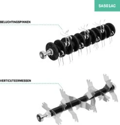 VONROC Elektrische Verticuteermachine - Gazonbeluchter – 1300W – Maaibreedte 320 Mm – 4 Dieptestanden (12/9/6/3 Mm) – Incl. 35L. Opvangbak -Tuingereedschaps winkel 1160x1200