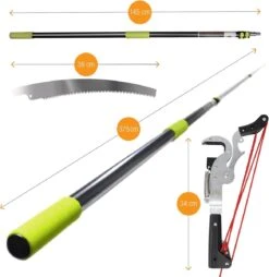 Iceberk Snoeischaar + Snoeizaag (1,45 - 3,70 M) - Telescopische Snoeischaar Voor Het Snoeien Van Bomen En Dichte Struiken Zonder Ladder 9 Iceberk Snoeischaar + Snoeizaag (1,45 - 3,70 M) - Telescopische Snoeischaar Voor Het Snoeien Van Bomen En Dichte Struiken Zonder Ladder -Tuingereedschaps winkel 1167x1200