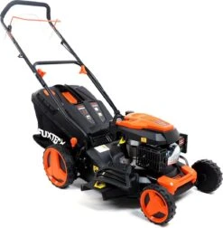 FUXTEC Grasmaaier Benzine - 46cm - Zelfrijdend / Zelftrekkend / Achterwielaandrijving - Mulchfunctie - Opvangbak 50L - FX-RM4646 -Tuingereedschaps winkel 1174x1200 1