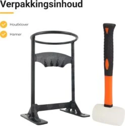 Maatworkz - Houtklover + Hamer - Houtsplijter - Houtkliever - Houtklover Voor Aanmaakhout - Gietijzer - Zwart -Tuingereedschaps winkel 1193x1200 6