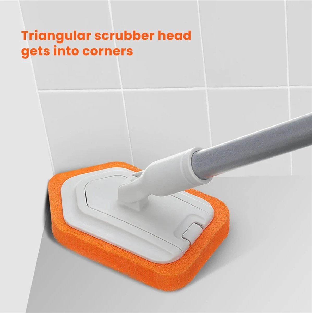 Merkloos Vloerschrobber - Bad Tegel Borstel Scrubber - Met 107cm Verstelbaar Lange - Voor Reiniging Badkamer Keuken Keramische Tegel - Oranje -Moederdag Cadeautje 7 Merkloos Vloerschrobber - Bad Tegel Borstel Scrubber - Met 107cm Verstelbaar Lange - Voor Reiniging Badkamer Keuken Keramische Tegel - Oranje -Moederdag Cadeautje - Afbeelding 5
