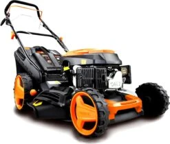 FUXTEC Grasmaaier Benzine - 46cm - Zelfrijdend / Zelftrekkend / Achterwielaandrijving - Mulchfunctie - Opvangbak 50L - FX-RM4646 -Tuingereedschaps winkel 1200x1022
