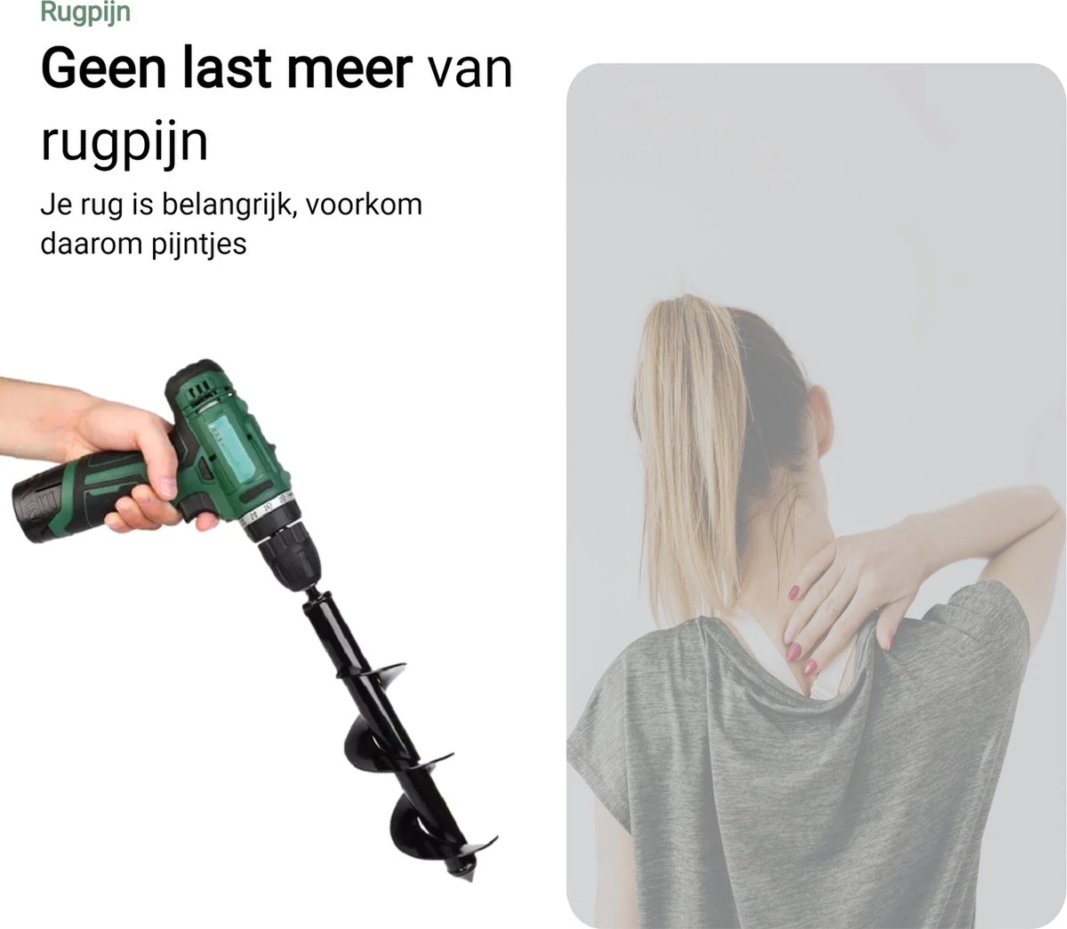 MaatWorkz - Grondboor - 25 CM - Boormachine - Bollenplanter - Moestuin - Palenboor - Boor - Tuin 6 MaatWorkz - Grondboor - 25 CM - Boormachine - Bollenplanter - Moestuin - Palenboor - Boor - Tuin - Afbeelding 4