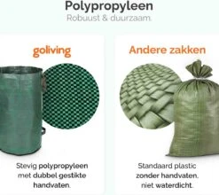 Goliving Tuinafvalzak - Set Van 2- Tuinafvalzakken Opvouwbaar - Tuinzak - Tuinafvalemmer - 2x 280 Liter - Groen 12 Goliving Tuinafvalzak - Set Van 2- Tuinafvalzakken Opvouwbaar - Tuinzak - Tuinafvalemmer - 2x 280 Liter - Groen -Tuingereedschaps winkel 1200x1068