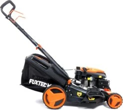 FUXTEC Grasmaaier Benzine - 46cm - Zelfrijdend / Zelftrekkend / Achterwielaandrijving - Mulchfunctie - Opvangbak 50L - FX-RM4646 -Tuingereedschaps winkel 1200x1074