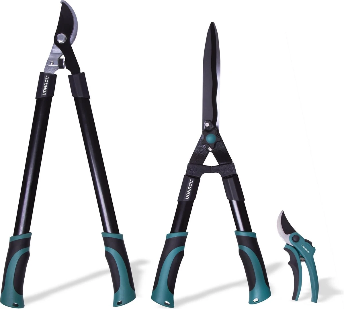 VONROC Snoeischaren Set / Snoeiset - 3-delig - Takkenschaar, Heggenschaar En Snoeischaar 3 VONROC Snoeischaren Set / Snoeiset - 3-delig - Takkenschaar, Heggenschaar En Snoeischaar