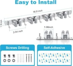BOTC Bezemhouder - 5 Houders 6 Haken Bezem Ophangsysteem - Zeflklevend - Opbergsysteem - Ophanghaken - Tuingereedschap - Gereedschap Opbergen 12 BOTC Bezemhouder - 5 Houders 6 Haken Bezem Ophangsysteem - Zeflklevend - Opbergsysteem - Ophanghaken - Tuingereedschap - Gereedschap Opbergen -Tuingereedschaps winkel 1200x1084 1