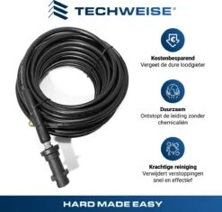 Techweise - Rioolslang Voor Kärcher K2 T/m K7 - 20M - Met 4 Achterwaartse Hogedruksproeiers -Tuingereedschaps winkel 1200x1144 2