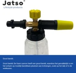Jatso® Foam Cannon - Snow Foam - Foam Gun - Schuimlans - Foam Gun Auto - Foam Lance - Schuimsproeier - Snow Foam Cannon - Past Op Karcher K1 T/m K7 - Messing - Afneembaar Pistool 9 Jatso® Foam Cannon - Snow Foam - Foam Gun - Schuimlans - Foam Gun Auto - Foam Lance - Schuimsproeier - Snow Foam Cannon - Past Op Karcher K1 T/m K7 - Messing - Afneembaar Pistool -Tuingereedschaps winkel 1200x1153 2