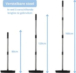De Blaffende Kat 2 In 1 Rubberen Bezem – Bezem Binnen & Buiten – Vloerwisser Met Steel - Vloertrekker – Veger - Extra Lang 160cm -Tuingereedschaps winkel 1200x1156 5