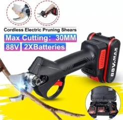 Accu Snoeischaar-88 VOLT-9000 MAh-COMPLETE SET-Professioneel-Hovenier-Tuinman -Tuingereedschaps winkel 1200x1168