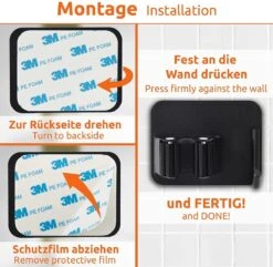 BOTC Bezemhouder - 4 Stuks - RVS - Bezem Ophangsysteem - Bezem Houder - Tuingereedschap - Zwart 14 BOTC Bezemhouder - 4 Stuks - RVS - Bezem Ophangsysteem - Bezem Houder - Tuingereedschap - Zwart -Tuingereedschaps winkel 1200x1170 4