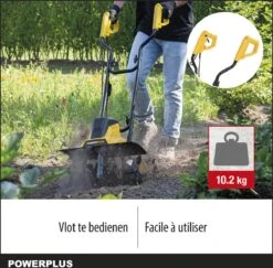Powerplus POWXG72010 Tuinfrees - 1500W - Werkbreedte 450mm - Werkdiepte Max. 220mm - Incl. 6 Messen En Wielen -Tuingereedschaps winkel 1200x1179 10