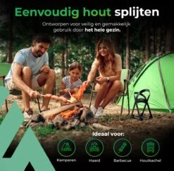 Lighted Lifestyle™| Houtklover Voor Aanmaakhout Incl. Kloofhamer - Houtsplijter - Houtkliever - Snel Haardhout - Gietijzer - Incl. Schroeven -Tuingereedschaps winkel 1200x1179 14
