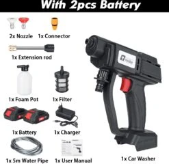 Merkloos Elektrische Accu-Hogedrukreiniger - 20Bar - Multifunctioneel Mondstuk - Draagbaar Oplaadbaar Snoerloos - Reinigingsspuitpistool - Met Rijke Accessoires - Voor Makita 18V-batterij - Voor Auto, Tuin, Terras, Raam (Zwart) 15 Merkloos Elektrische Accu-Hogedrukreiniger - 20Bar - Multifunctioneel Mondstuk - Draagbaar Oplaadbaar Snoerloos - Reinigingsspuitpistool - Met Rijke Accessoires - Voor Makita 18V-batterij - Voor Auto, Tuin, Terras, Raam (Zwart) -Tuingereedschaps winkel 1200x1179 15