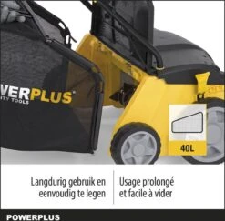 Powerplus POWXG7513 Elektrische Verticuteermachine - Mos Verwijderaar - 1400W - 320mm Maaibreedte - 45L Opvangbak - Incl. Gazonbeluchter/grasbeluchter -Tuingereedschaps winkel 1200x1179 7