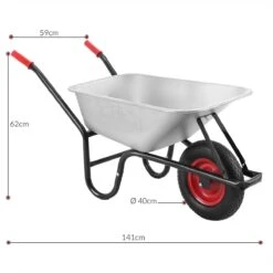 Gardebruk Kruiwagen 100L - Luchtband - 250kg Draagkracht Zilver -Tuingereedschaps winkel 1200x1200 11