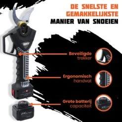 Reichlër® Elektrische Snoeischaar - 40 Mm Snijdiameter - 2x Accu - Anti-cut Functie - Heggenschaar - Takkenschaar - Zwart 11 Reichlër® Elektrische Snoeischaar - 40 Mm Snijdiameter - 2x Accu - Anti-cut Functie - Heggenschaar - Takkenschaar - Zwart -Tuingereedschaps winkel 1200x1200 140