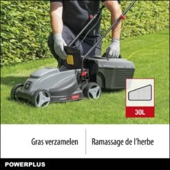 Powerplus POWEG63703 Elektrische Grasmaaier - Grasmachine Voor Kleine Tuin - 1000 W - 32cm Maaibreedte - 30L Opvangbak - Verstelbare Maaihoogte -Tuingereedschaps winkel 1200x1200 222
