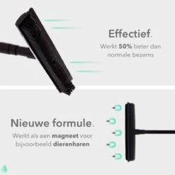 CLEANLY® Rubberen Bezem Met Vloerwisser - Kappersbezem - Zachte Bezem Binnen & Buiten - Vloertrekker Met Steel - 68-150 Cm -Tuingereedschaps winkel 1200x1200 401