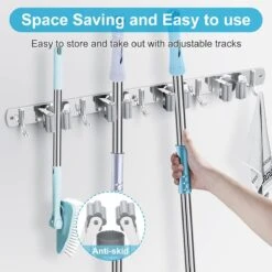 BOTC Bezemhouder - 5 Houders 6 Haken Bezem Ophangsysteem - Zeflklevend - Opbergsysteem - Ophanghaken - Tuingereedschap - Gereedschap Opbergen 10 BOTC Bezemhouder - 5 Houders 6 Haken Bezem Ophangsysteem - Zeflklevend - Opbergsysteem - Ophanghaken - Tuingereedschap - Gereedschap Opbergen -Tuingereedschaps winkel 1200x1200 484