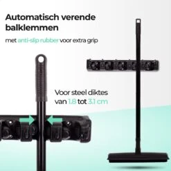 CLEANLY® Bezemhouder - Ophangsysteem Voor Tuingereedschap - Bezem Ophangsysteem - Gereedschapshouder Met Ophanghaken - ABS -Tuingereedschaps winkel 1200x1200 523