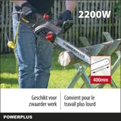 Powerplus POWEG10110 Elektrische Kettingzaag - 2200W - Zwaardlengte 400mm - Automatische Kettingsmering - Incl. 1x Ketting En 1x Zwaard -Tuingereedschaps winkel 1200x1200 701