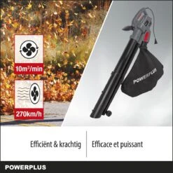 Powerplus POWEG9013 Elektrische Bladblazer - Bladzuiger En -versnipperaar - 3300W - Blazen - Zuigen - Versnipperen - Incl. 40L Opvangzak -Tuingereedschaps winkel 1200x1200 71