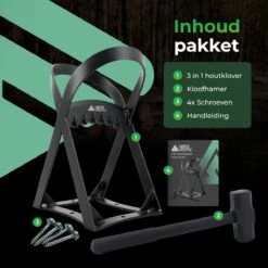 Lighted Lifestyle™| Houtklover Voor Aanmaakhout Incl. Kloofhamer - Houtsplijter - Houtkliever - Snel Haardhout - Gietijzer - Incl. Schroeven -Tuingereedschaps winkel 1200x1200 719