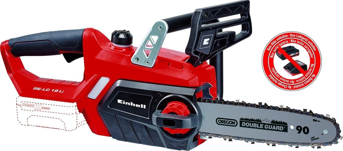 Einhell Accu Kettingzaag GE-LC 18 Li-Solo Power X-Change (Li-Ion, 18 V, 25 Cm Zwaardlengte, 23 Cm Snijlengte, Terugslagbescherming, Kettingvangbout, Zonder Accu En Lader) 3 Einhell Accu Kettingzaag GE-LC 18 Li-Solo Power X-Change (Li-Ion, 18 V, 25 Cm Zwaardlengte, 23 Cm Snijlengte, Terugslagbescherming, Kettingvangbout, Zonder Accu En Lader)