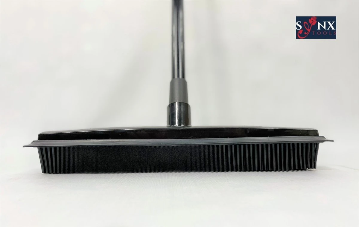 Synx Tools Zachte Bezem Rubberen Zwart 30cm Vloertrekker Binnen Bezem - Pet Hair Remover Bezems - Huisdierhaar Verwijderaar En Kappersbezem Met Steel - Vloertrekkers Met Bezemsteel - Vloertrekker Badkamer - 60/120 Cm Steel 4 Synx Tools Zachte Bezem Rubberen Zwart 30cm Vloertrekker Binnen Bezem - Pet Hair Remover Bezems - Huisdierhaar Verwijderaar En Kappersbezem Met Steel - Vloertrekkers Met Bezemsteel - Vloertrekker Badkamer - 60/120 Cm Steel - Afbeelding 2