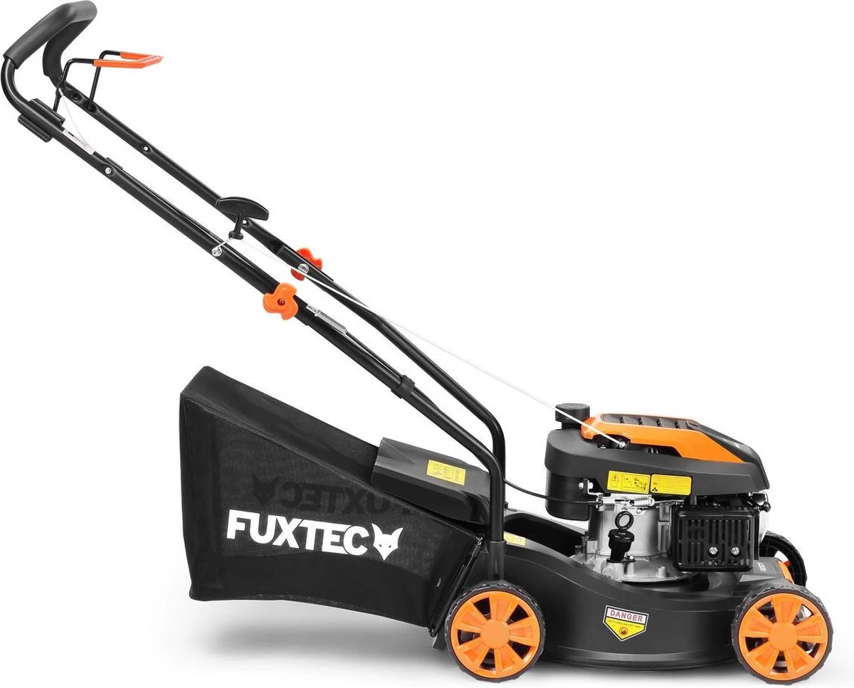 FUXTEC Grasmaaier Benzine - 41cm - 80cc - Duwmaaier - Opvangbak 45L - FX-RM4180 6 FUXTEC Grasmaaier Benzine - 41cm - 80cc - Duwmaaier - Opvangbak 45L - FX-RM4180 - Afbeelding 4