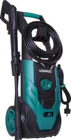 VONROC Hogedrukreiniger V18-2 1800W – 140 Bar – 420 L/h – Incl. 8m Slang, Geïntegreerde Reinigingsmiddelen Tank, Terrasreiniger, Spuitstukken En Accessoires -Tuingereedschaps winkel 613x1200 1