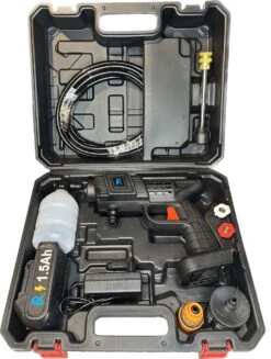Hogedrukreinger Op Accu - Inclusief Opbergkoffer - Foam Gun - Foam Sprayer - Schuimpistool - Schuimsproeier - Hogedruk Pistool - Inclusief Accesoires -Tuingereedschaps winkel 907x1200 3